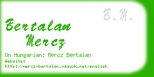 bertalan mercz business card
